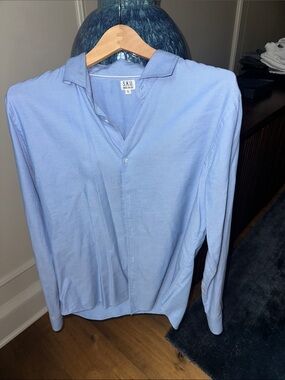 SKU Men’s Light Blue Long-Sleeve Shirt